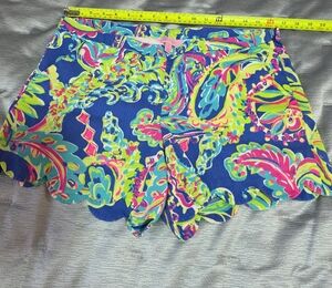 Lilly Pulitzer Blue and Pink High Waist Shorts
